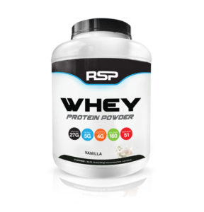 Container of RSP Whey Protein Powder