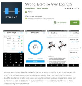 Strong: Exercise Gym Log 5x5 App
