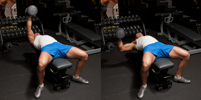 Incline Single-Arm Dumbbell Bench Press