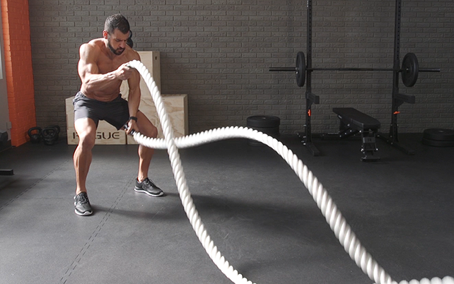 Battle Rope Interval Workout