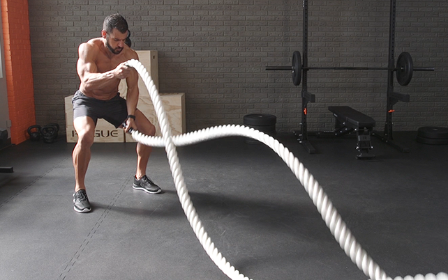 10 Minute Battle rope hiit workout for Beginner