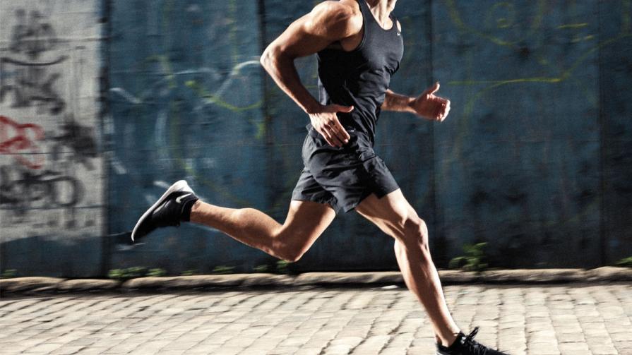 man doing cardio by jogging