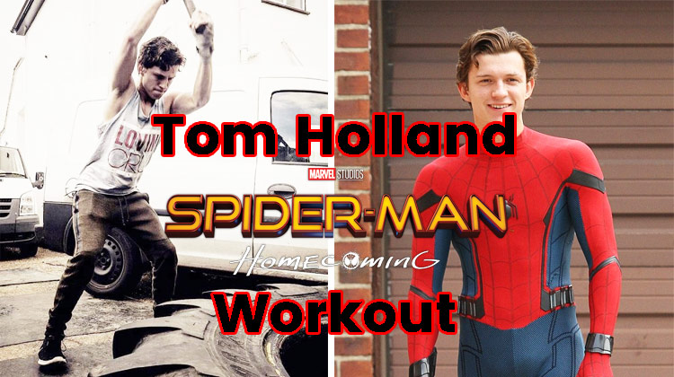 Tom Holland showing his spiderman workout