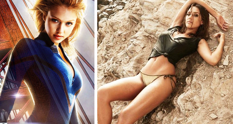 the hottest picture of jessica alba as sue storm in fantastic four the 2005 film