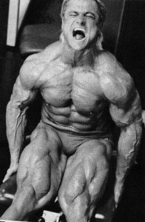 tom platz enduring pain during workout