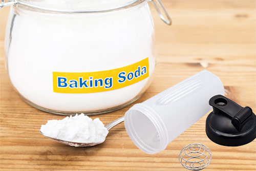 protein shaker smells baking soda quick fix