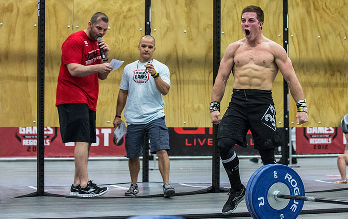 Ben Ohlson CrossFit competitor shouting