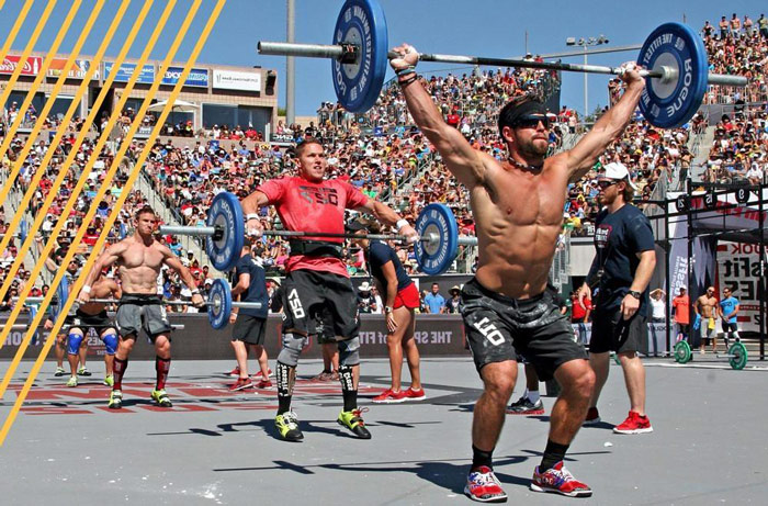 CrossFit athletes compete at the CrossFit games