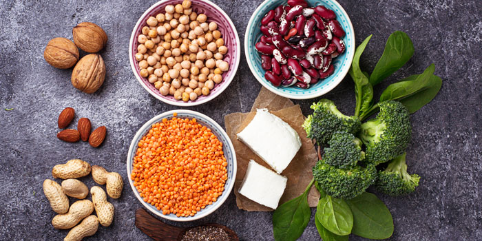 various vegan protein sources