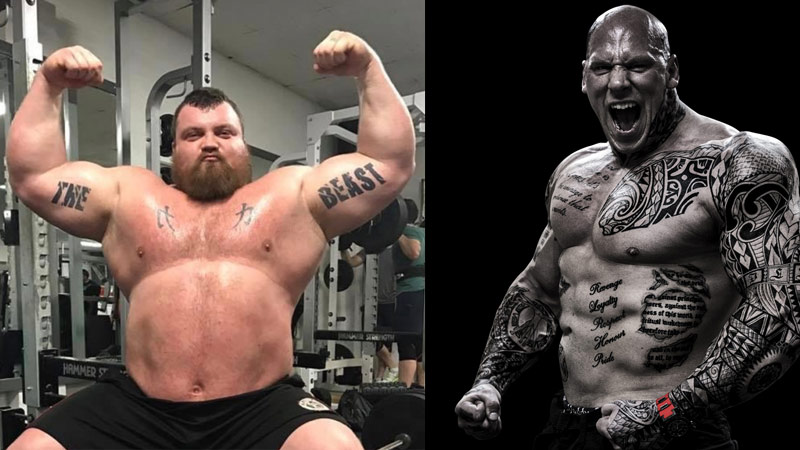 English Powerlifter Eddie Hall and American bodybuilder Martyn Ford