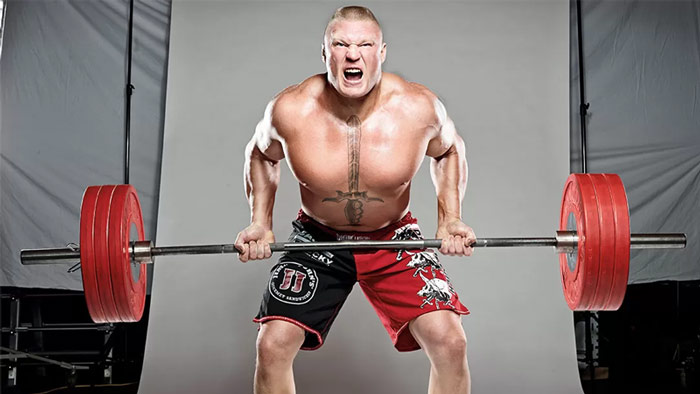 Ex UFC heavyweight champion Brock Lesnar developing punishing power in workout