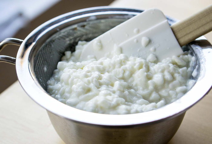 strained cottage cheese used for building muscle in skinny people