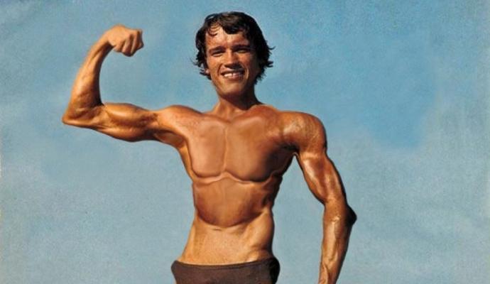 A picture of skinny arnold schwarzenegger