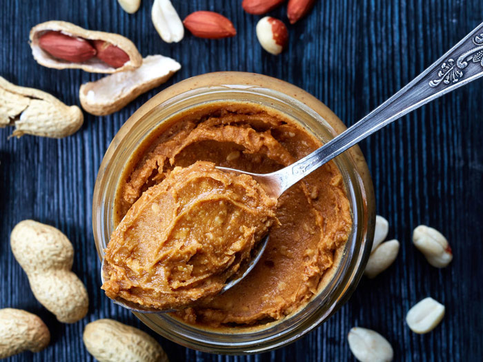 scoop of muscle building peanut butter