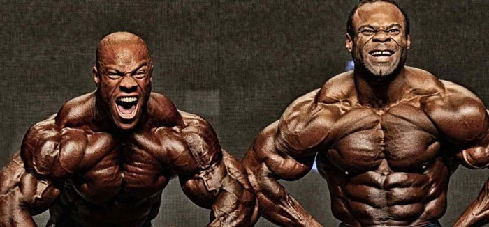 Phil Heath competing against Kai Greene