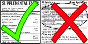 a warning showing why proprietary blends should be avoided in pre workout drinks