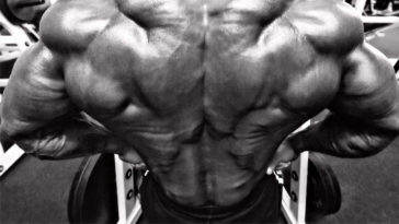 bodybuilder with strong lower back muscles