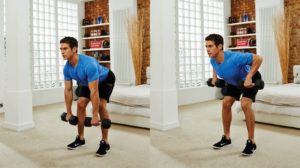 Bent over row dumbbell back workout
