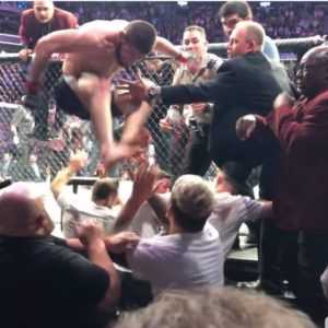 Khabib jumps feet first at Dillion Danis