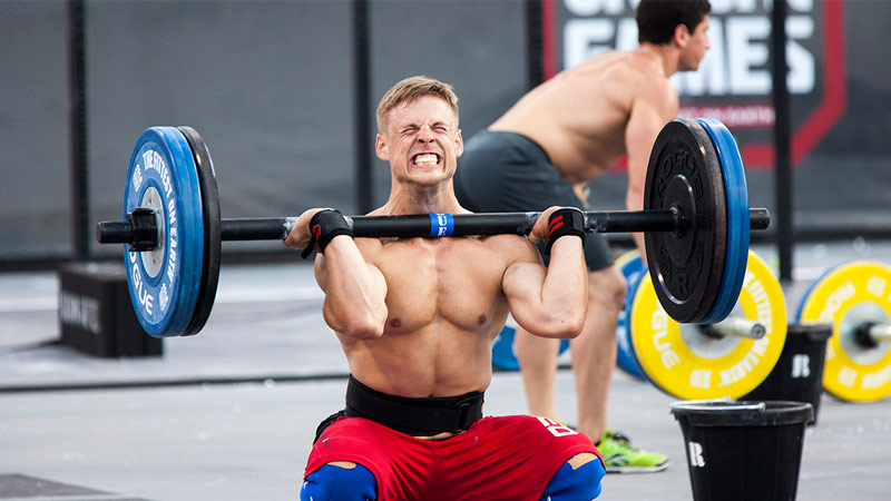 barbell thruster as fat burning workout