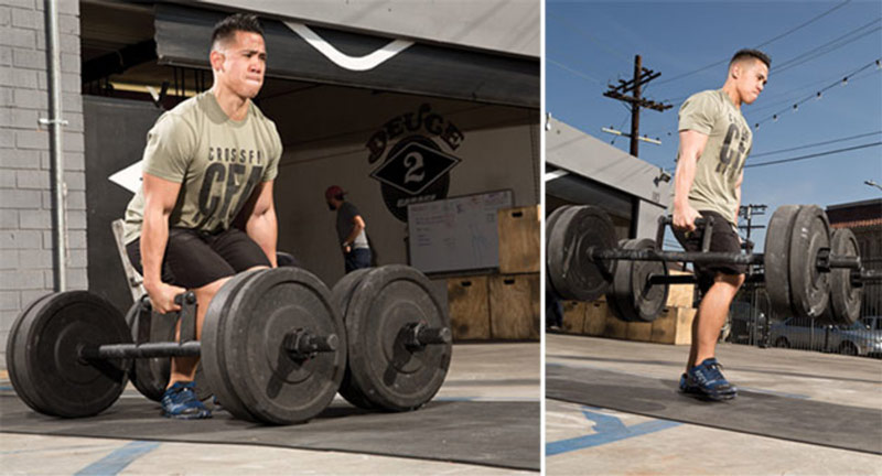 starting and standing position of the farmer walk