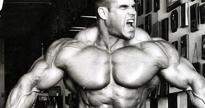 professional bodybuilder Jay Cutler showing developed upper chest