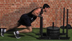 loaded prowler push for strength training