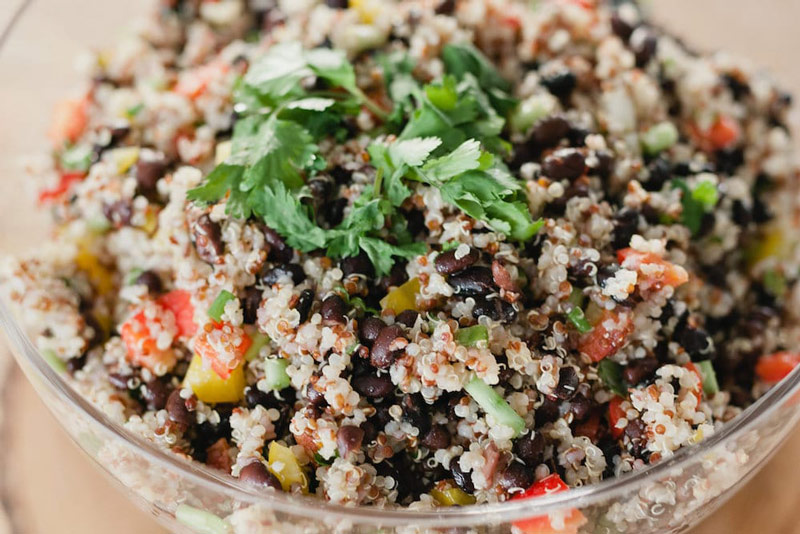 bowl of vegan protein quinoa