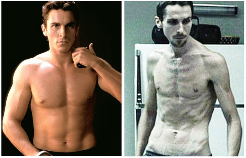 Chrisitian Bale before and after fitness muscle transformation