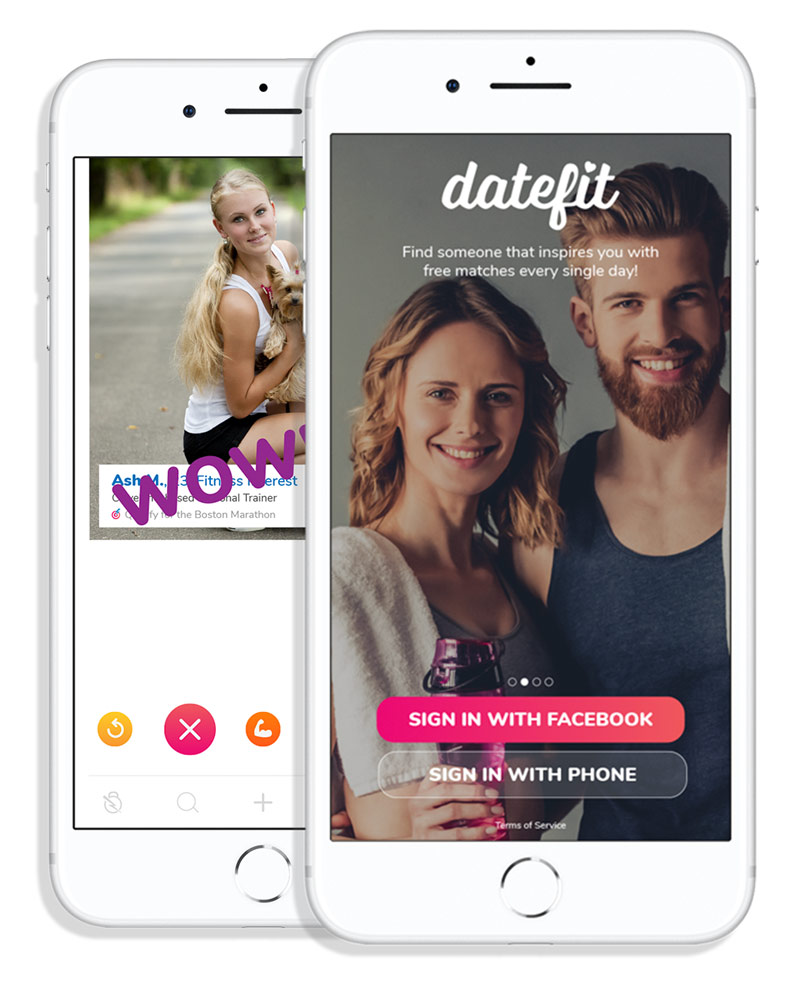 Datefit app home screen