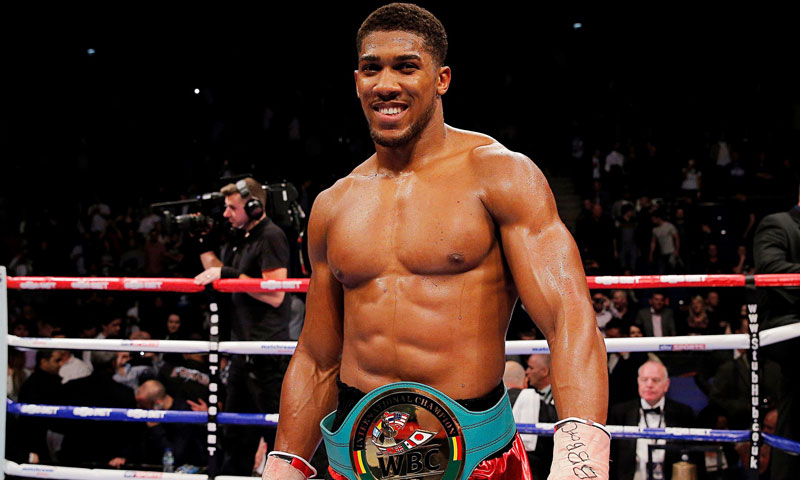 Jacked heavyweight boxer Anthony Joshua