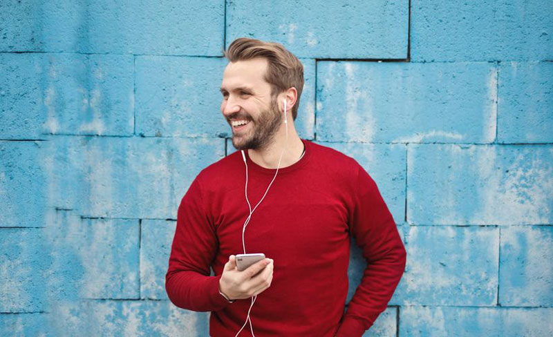 Photograph of smiling man with healthy testosterone