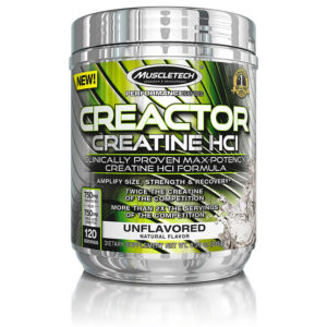 Tub of Creactor creatine by MuscleTech
