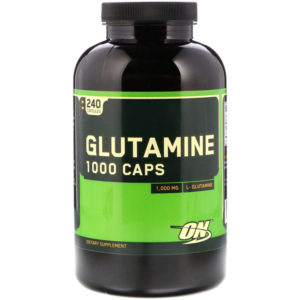 Bottle of Glutamine 1000 Caps by Optimum Nutrition