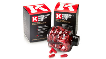 Two boxes and a bottle of Instant Knockout fat burner