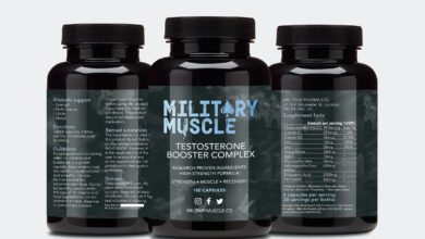 Military Muscle review header of three bottles side by side