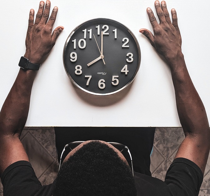 Man at table intermittent fasting